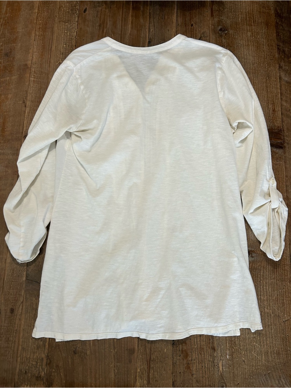 Coldwater Creek Top Tunic Boho Soft Cotton Ivory Shirt Casual Medium - Picture 4 of 7